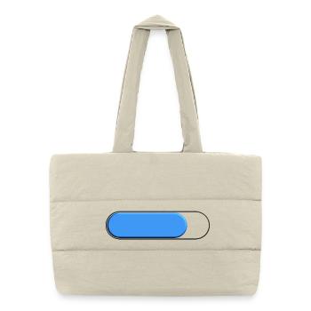 Gauge Petite bleu (loading) - Puffer Shopping Bag - natural - Front