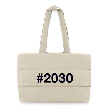 2030 Hashtag - Puffer Shopping Bag - natural - Front