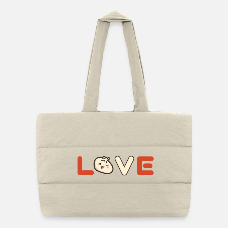 L’amour des quenelles Sac shopping matelassé