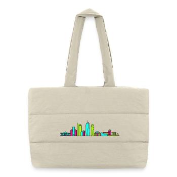 Dhaka City Skyline National Monument Art - Puffer Shopping Bag - natural - Front