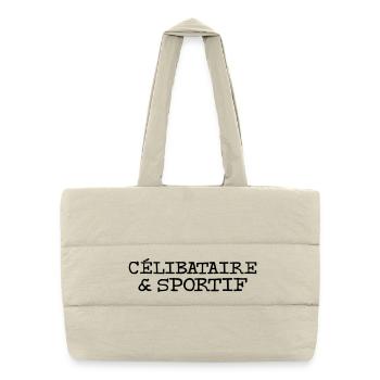 Célibataire et sportif - Sac shopping matelassé - blanc naturel - Devant