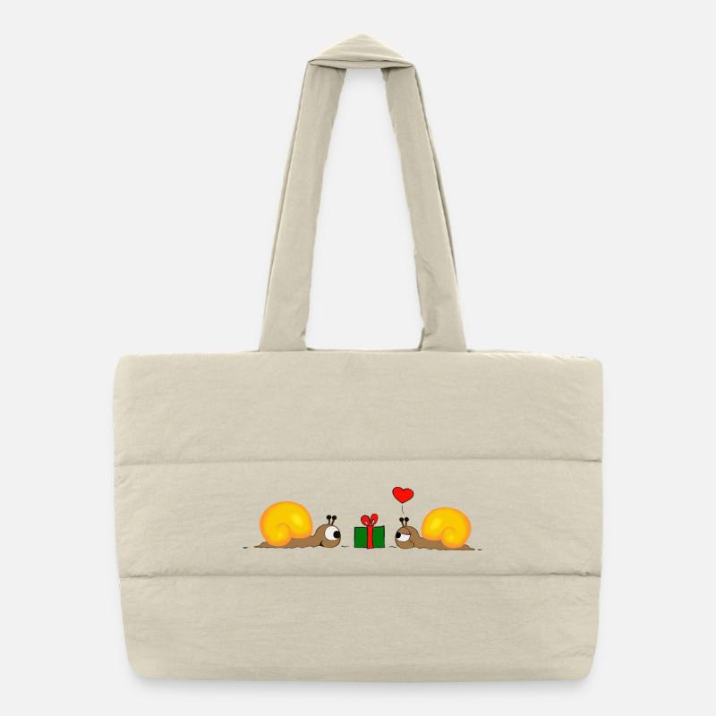 Snail-Gift Puffer-Einkaufstasche