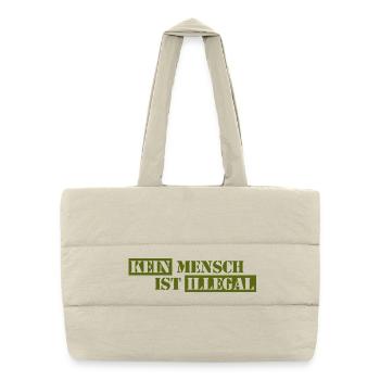 Personne n’est illégal - Migration - Illégalité - Sac shopping matelassé - blanc naturel - Devant
