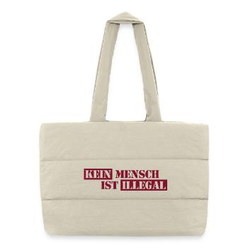 Personne n’est illégal - Migration - Illégalité - Sac shopping matelassé - blanc naturel - Devant