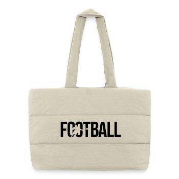 football - Puffer-Einkaufstasche - Naturweiß - Vorne