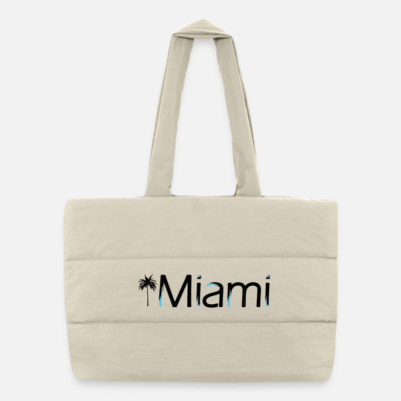Miami - Puffer-Einkaufstasche - Naturweiß
