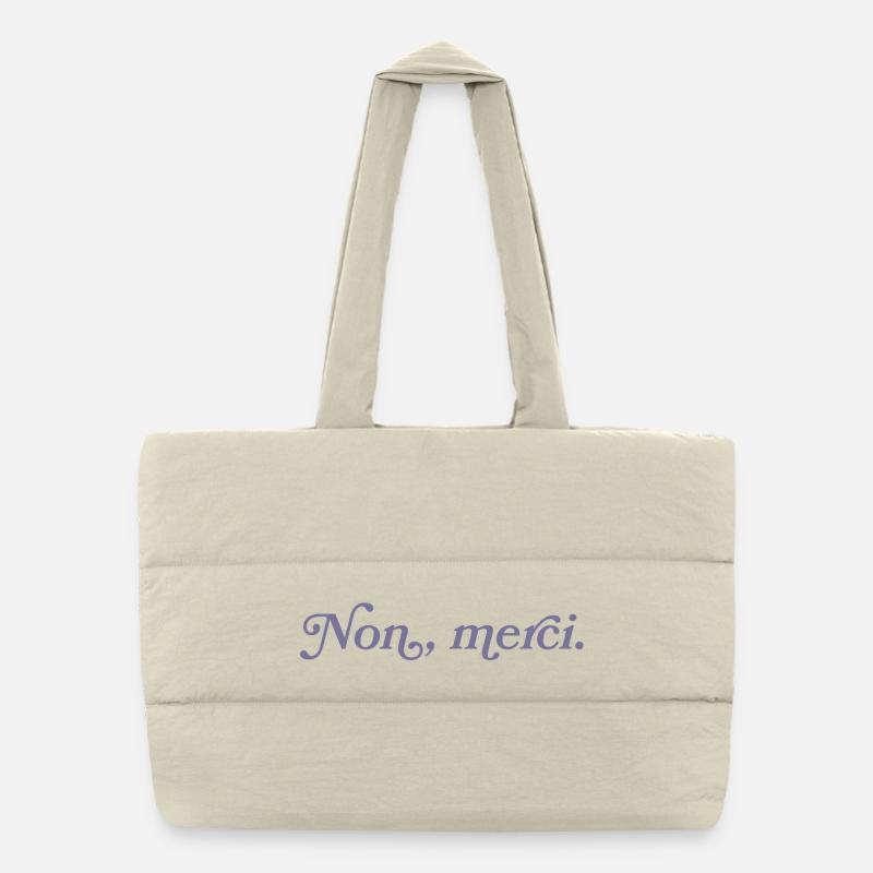 Non, merci – Minimalisme français Sac shopping matelassé