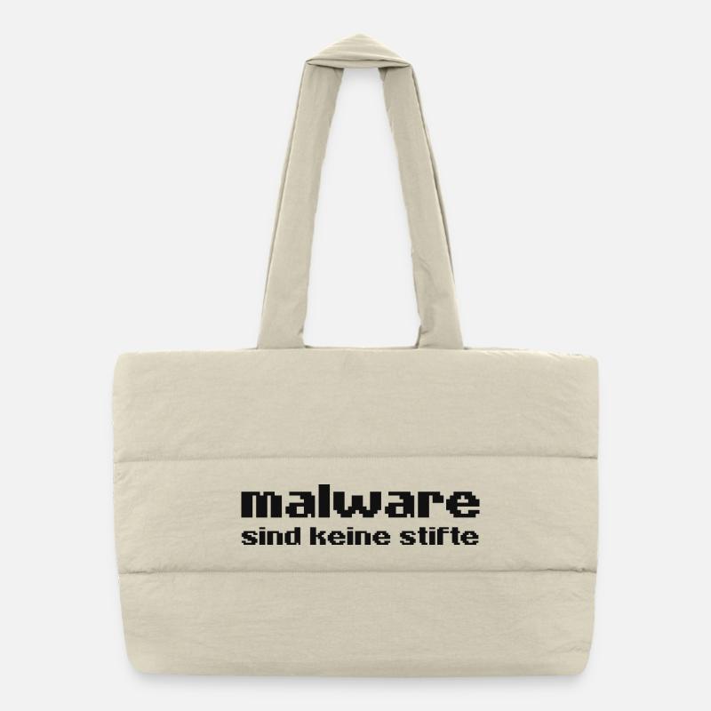 Malware sind keine Stifte Puffer-Einkaufstasche