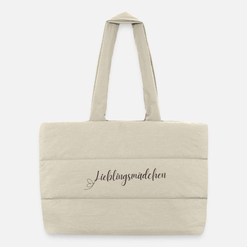 Lieblingsmädchen Schriftzug  Puffer-Einkaufstasche