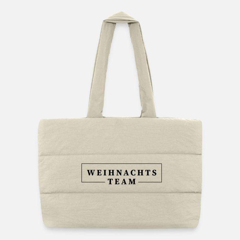 Weihnachts Team Puffer-Einkaufstasche