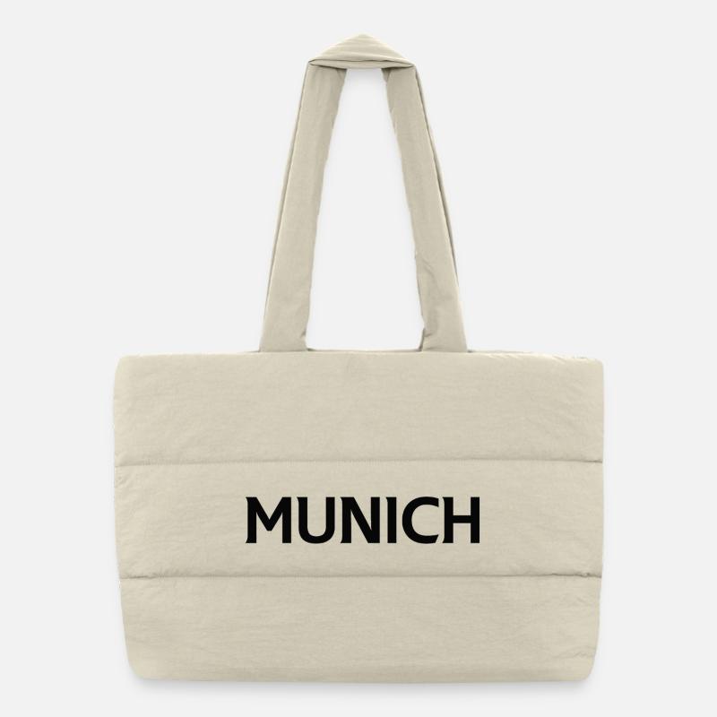 München München - Puffer-Einkaufstasche - Naturweiß