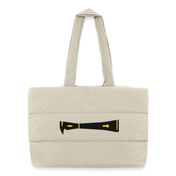 stick chisel beekeeping beekeeper tool bees - Puffer Shopping Bag - natural - Front