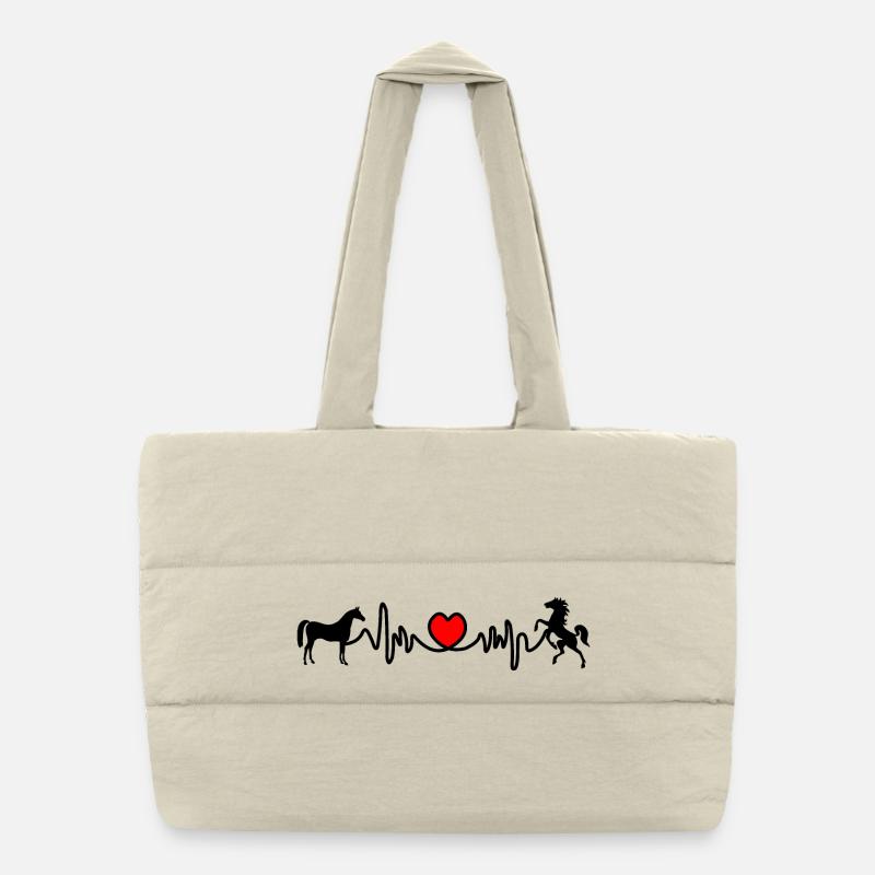 Fréquence cardiaque de l’équitation Sac shopping matelassé