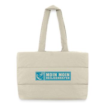 Moin moin Heiligenhafen LE - Puffer-Einkaufstasche - Naturweiß - Vorne