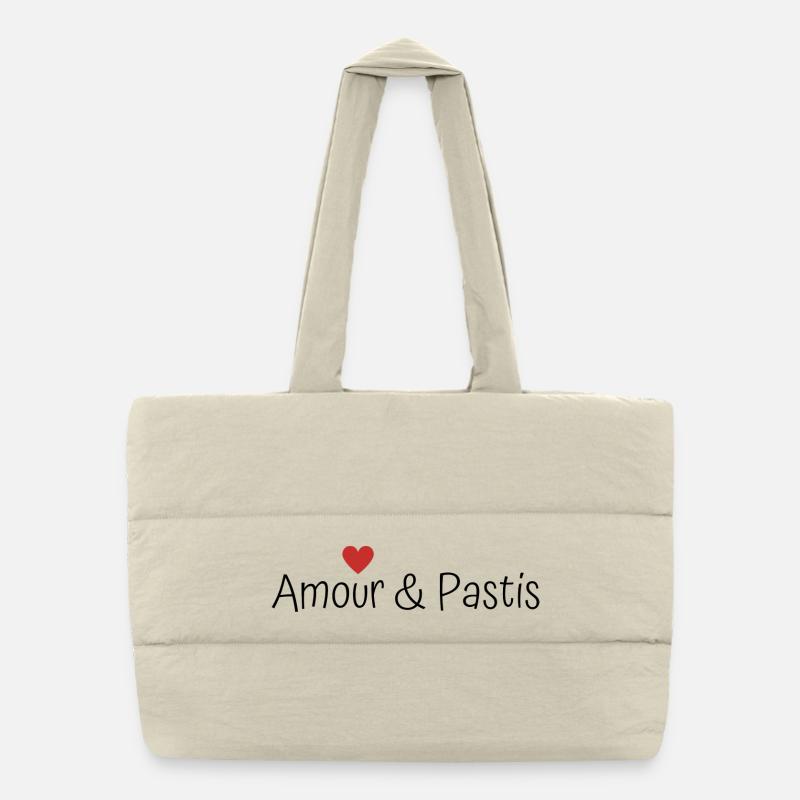 Amour et pastis Sac shopping matelassé