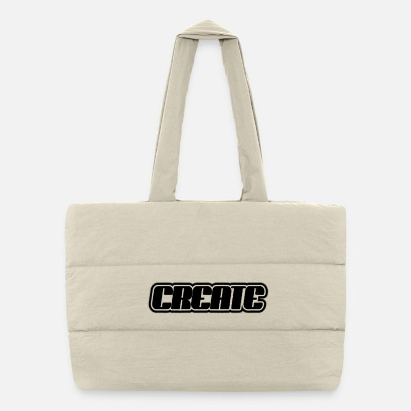 Créer un lettrage Sac shopping matelassé