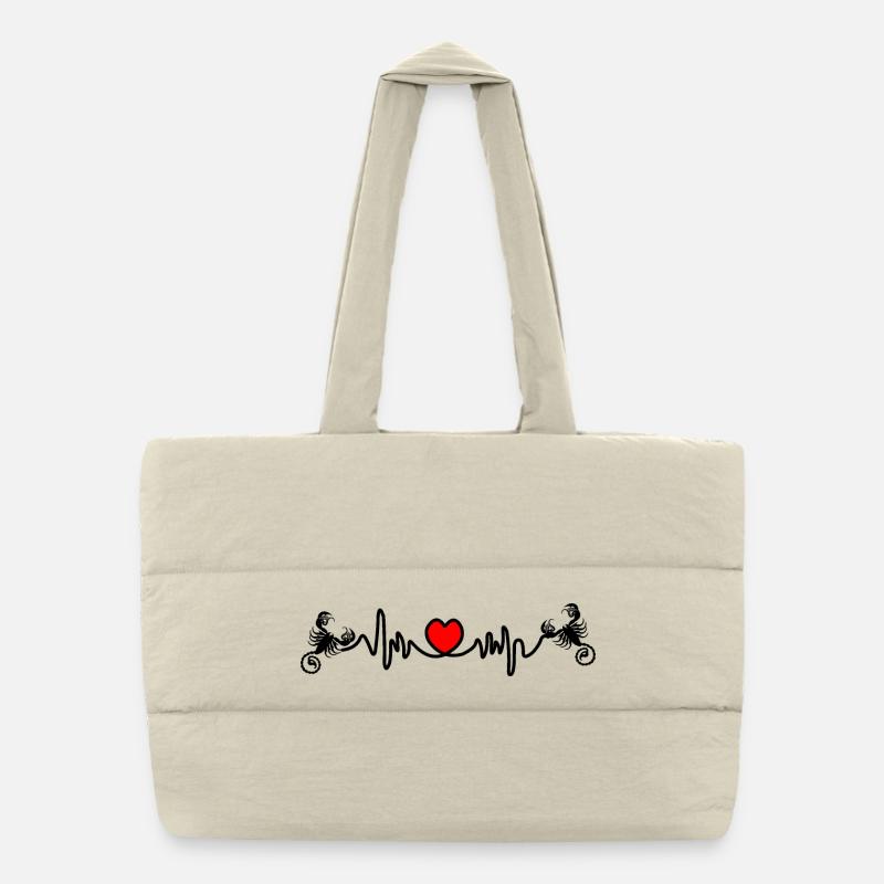 Fréquence cardiaque cardio Scorpion Scorpion Sac shopping matelassé