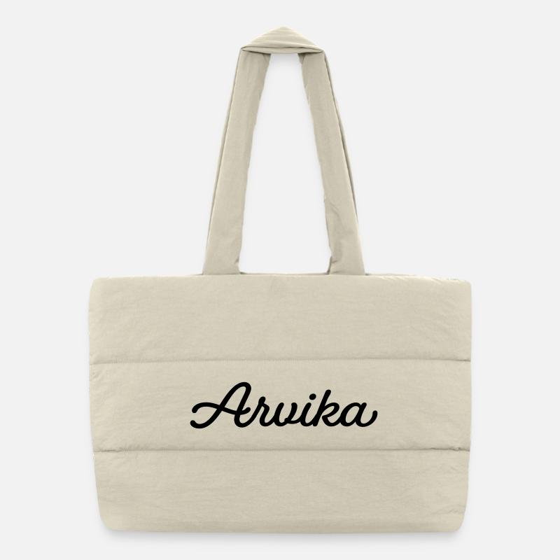 Arvika schwarz Puffer-Einkaufstasche