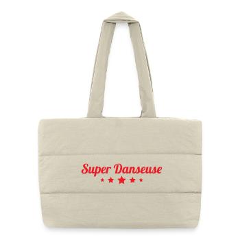 Super danseuse - danse - Sac shopping matelassé - blanc naturel - Devant