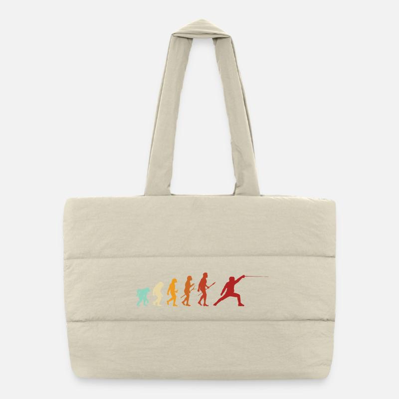 Escrime Évolution Escrime Sport Drôle de Dicton Sac shopping matelassé