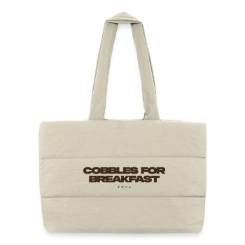 cobbles for breakfast - Puffer Shopping Bag - natural - Front