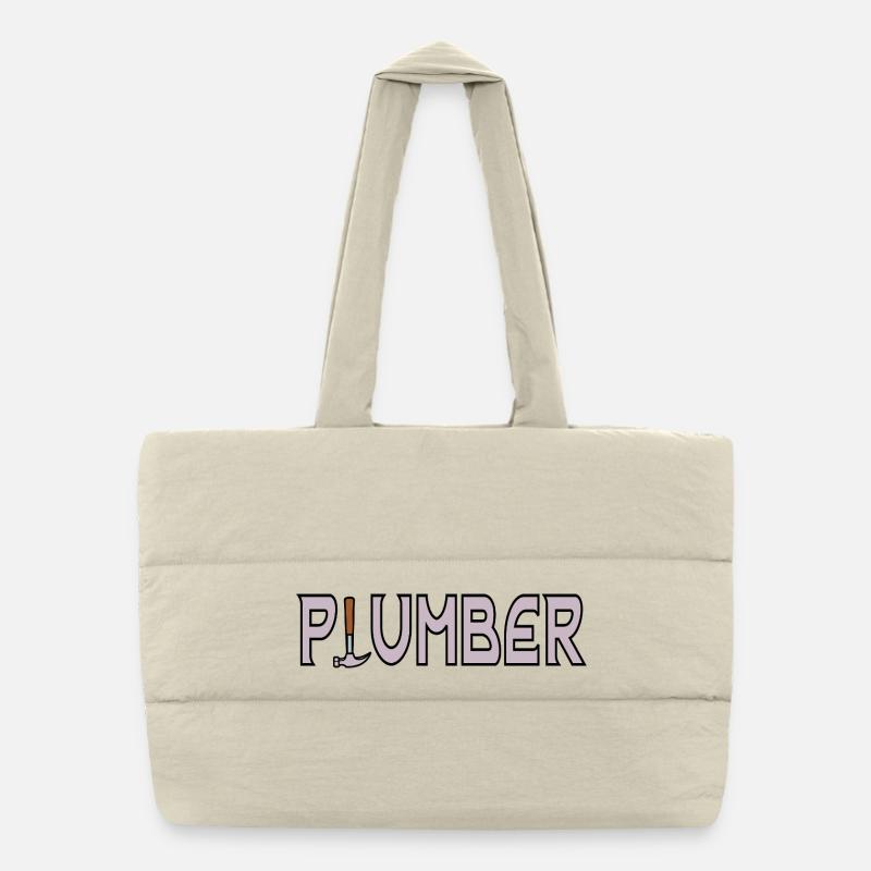Plumber Dad Puffer Shopping Bag