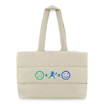 Double Game Gift Idea for a Racquet Athlete - Puffer Shopping Bag - natural - Front