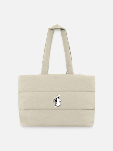 Rappeur gangster - Sac shopping matelassé - blanc naturel