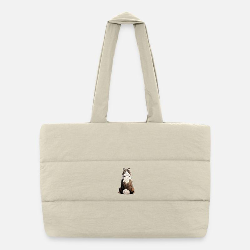 Husky sibérien Sac shopping matelassé