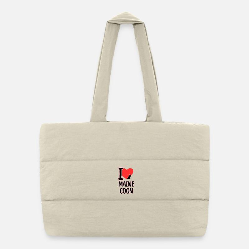 I Love Maine Coon Sac shopping matelassé