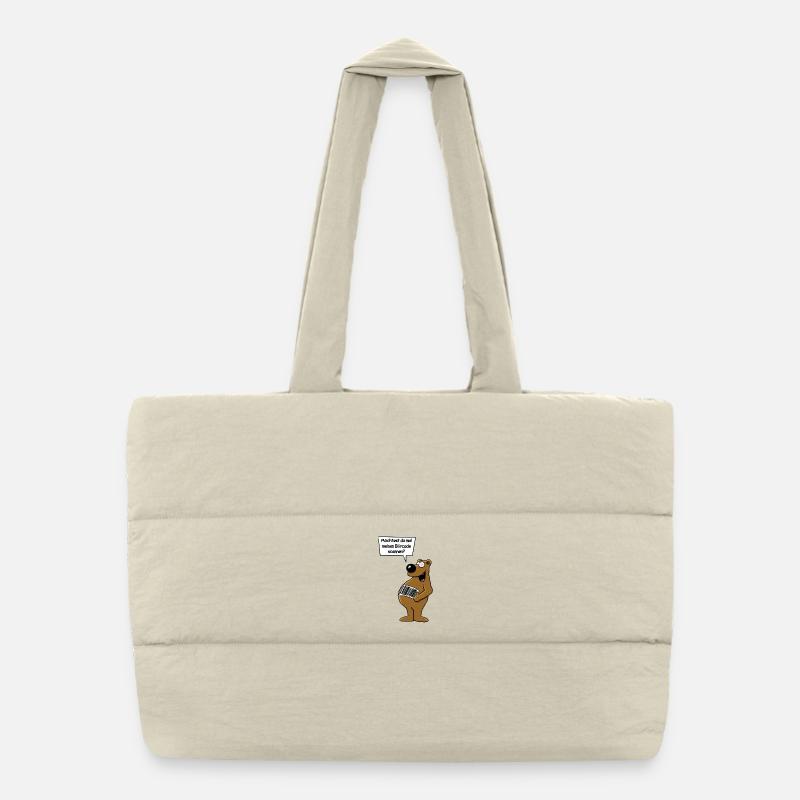 Bäriger Humor Puffer-Einkaufstasche