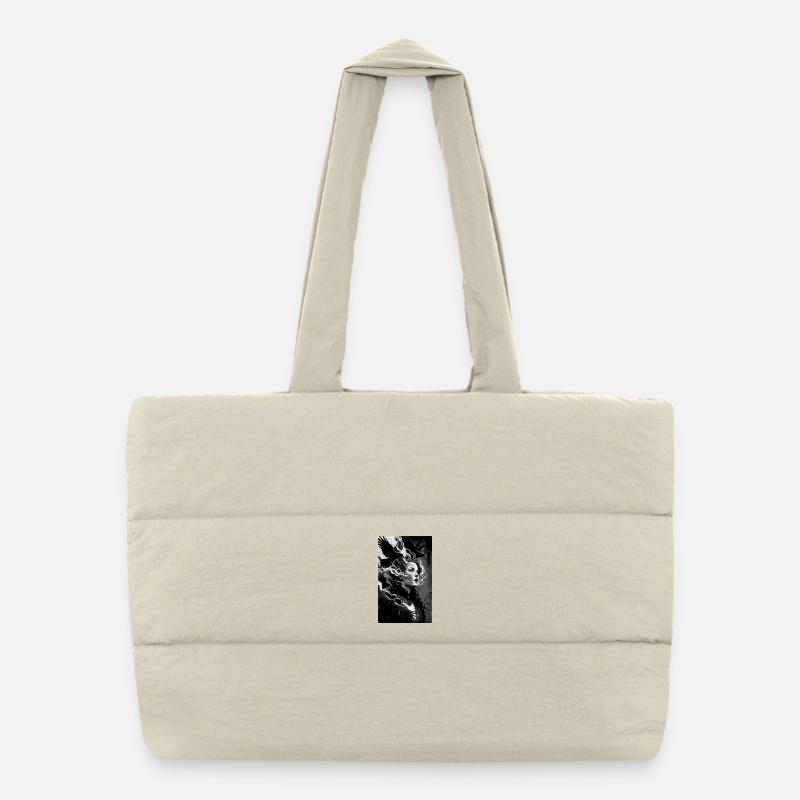 Night Crow Queen Puffer Shopping Bag
