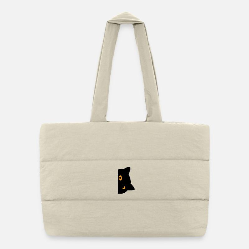 Chat noir Sac shopping matelassé