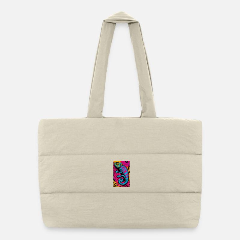 chameleon Puffer Shopping Bag