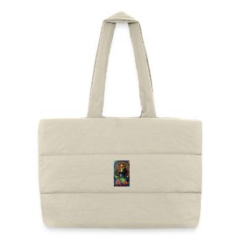 Beautiful fantasy Skull - Puffer Shopping Bag - natural - Front