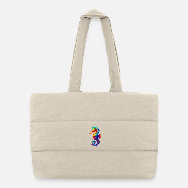 Hippocampe Sac shopping matelassé