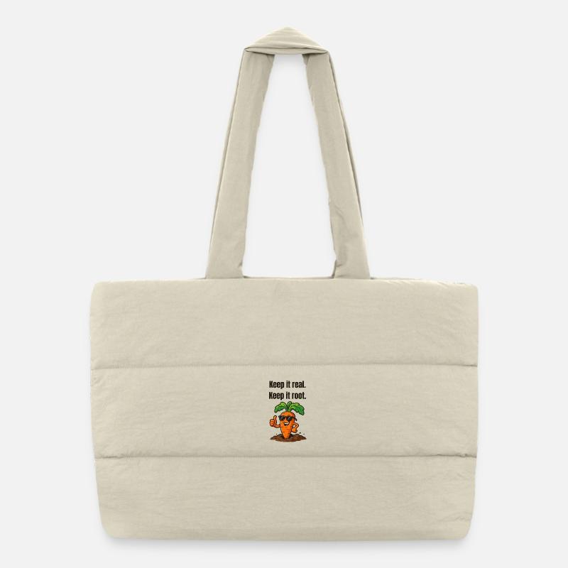 Keep it real, Keep it root – Carrot Puffer Shopping Bag