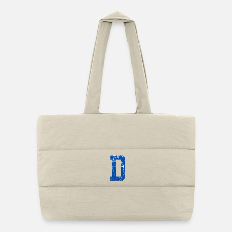 Lettre d sport rétro  Sac shopping matelassé