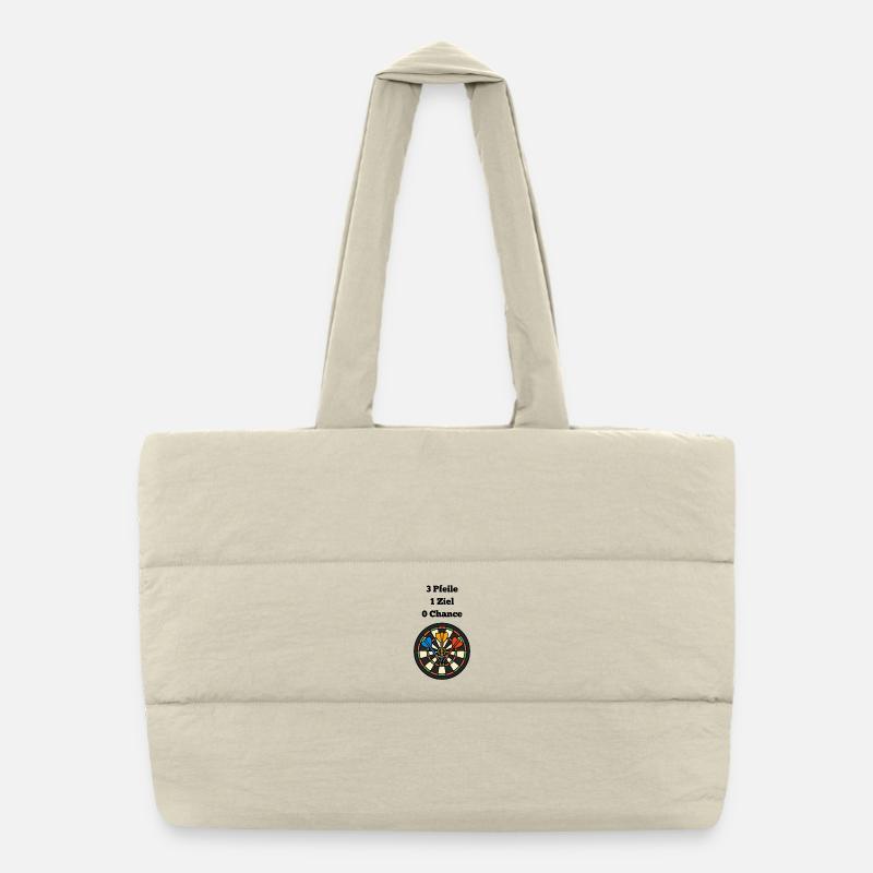 Bull's eye Dartboard Design Puffer Shopping Bag