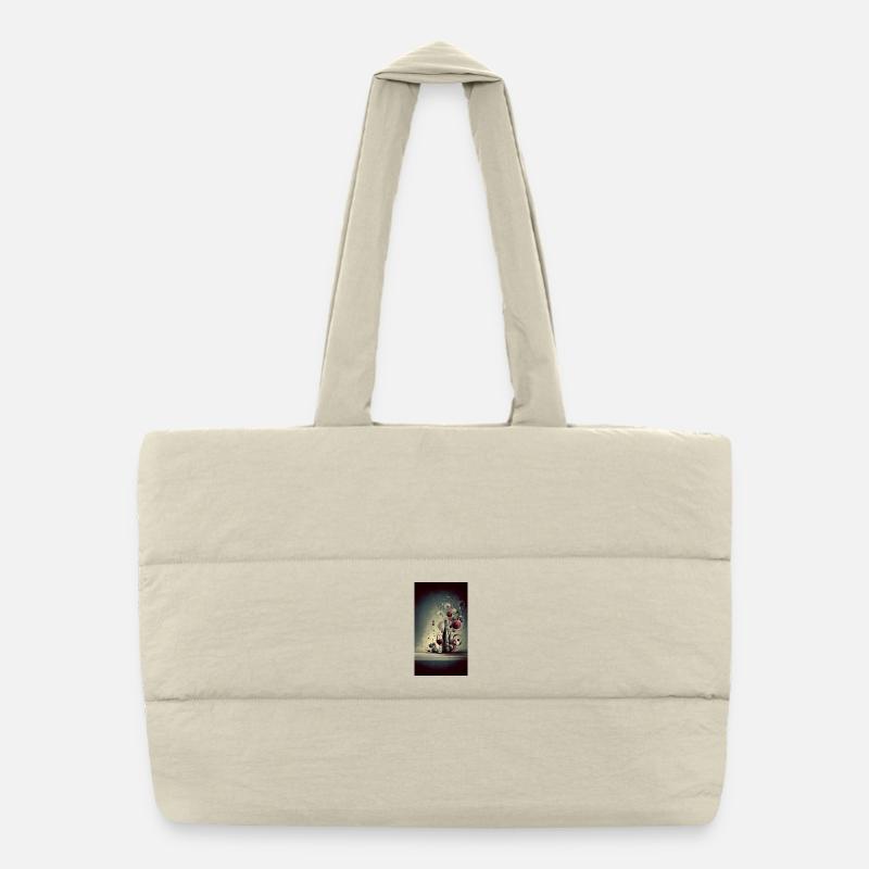 Wine 1 2 Puffer Shopping Bag