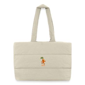 Carotte Runner Snack Carotte Dessin animé - Sac shopping matelassé - blanc naturel - Devant