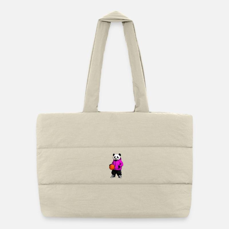 Panda de basket-ball Sac shopping matelassé