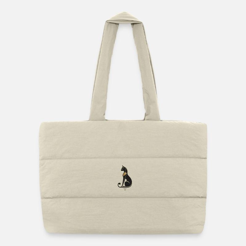 Chat égyptien Sac shopping matelassé