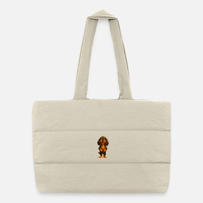 Cocker Spaniel souriant largement Sac shopping matelassé