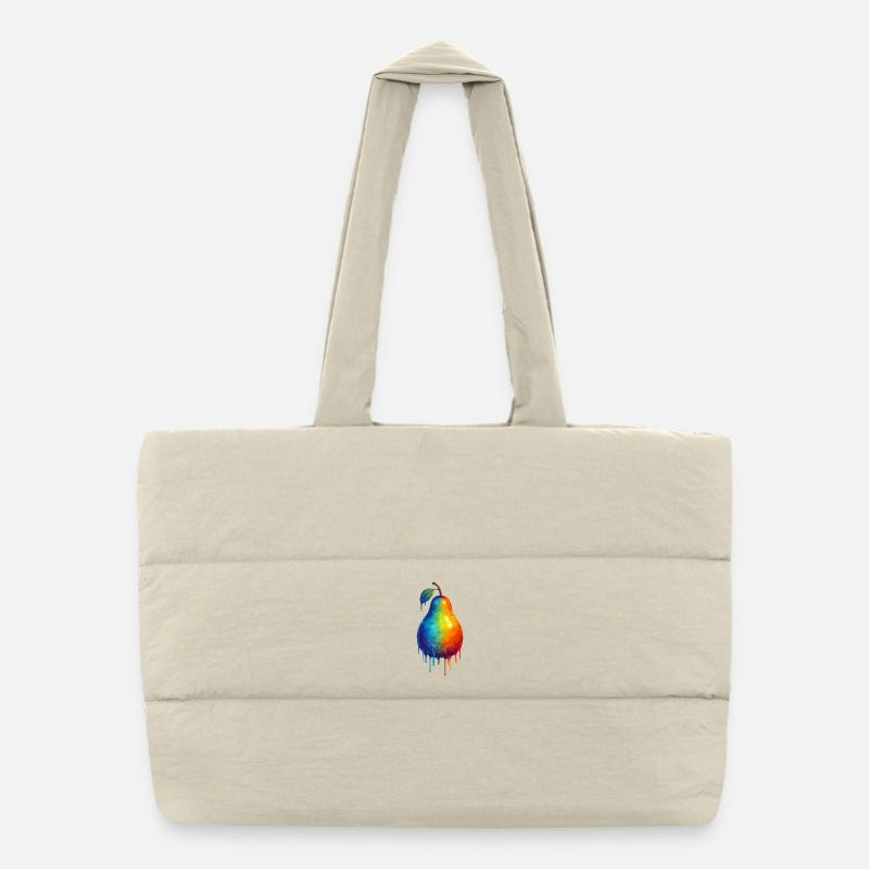 Poire avec un dégradé coloré Sac shopping matelassé