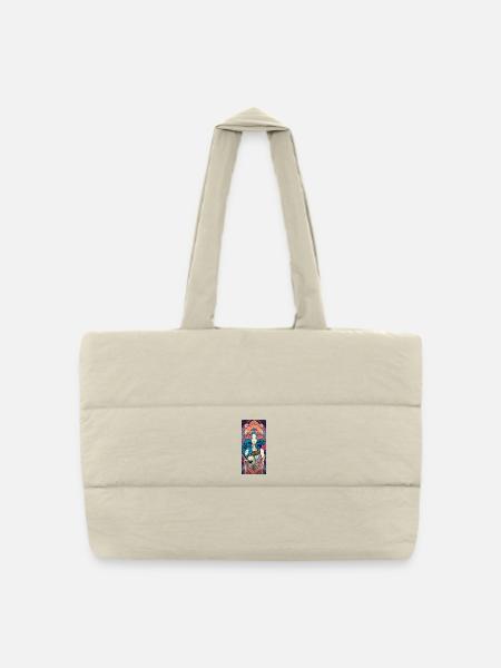 60s Psychedelic Rock Poster Jugendstil Art Nouveau - Gesteppte Shopping Bag - Naturweiß