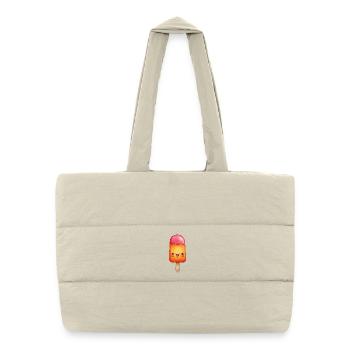Kawaii Popsicles Smile - Puffer Shopping Bag - natural - Front