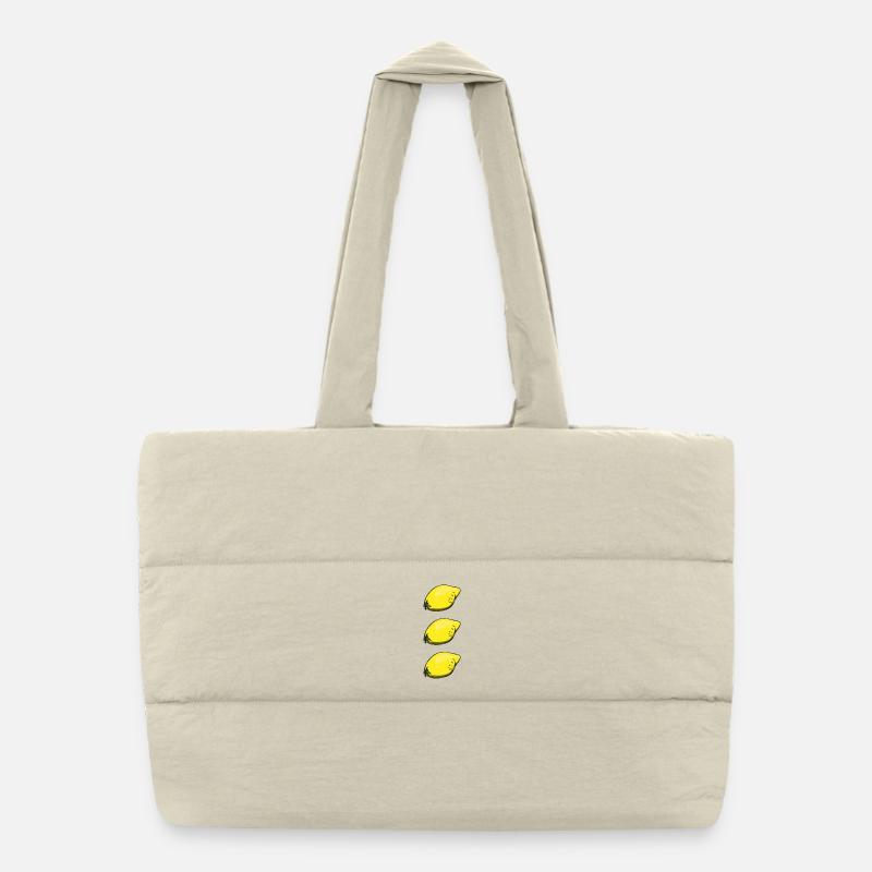 Citrons Sac shopping matelassé