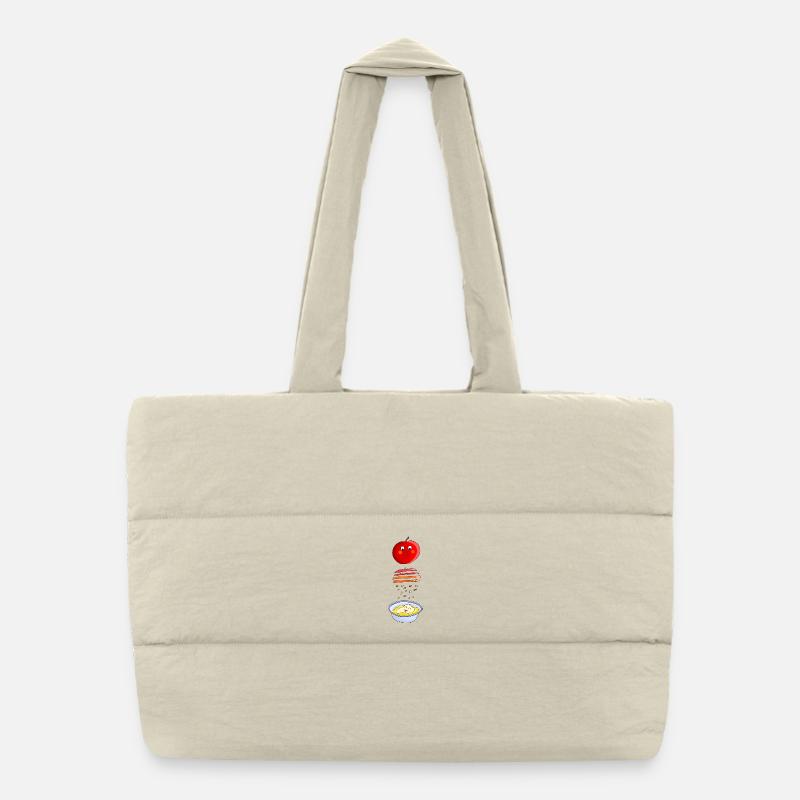 Apple to applesauce - Puffer Shopping Bag - natural