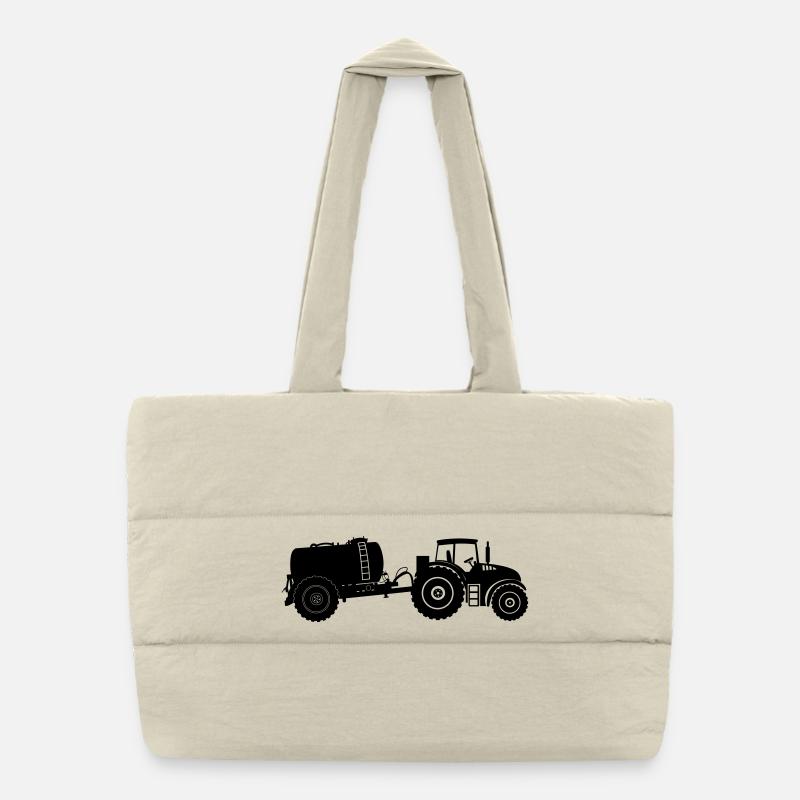 Traktor mit Geierbehälter Puffer-Einkaufstasche